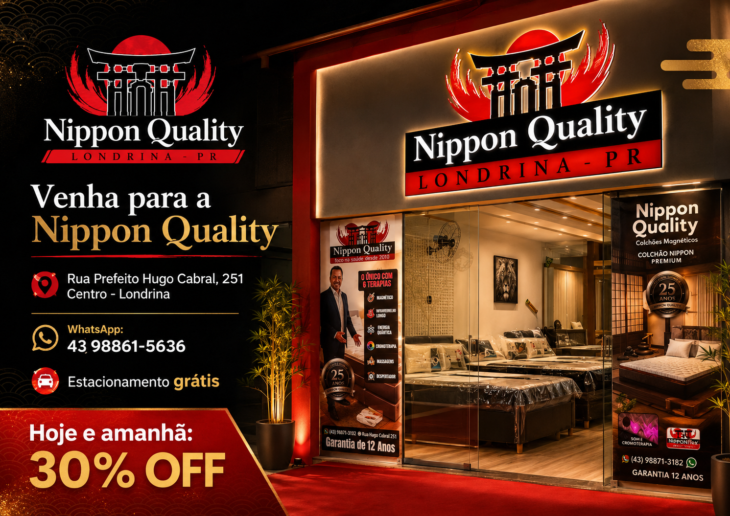 Fachada da loja Nippon Quality em Londrina